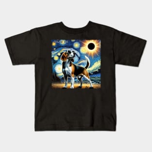 Celestial Beagle Eclipse: Trendy Tee for Beagle Lovers and Eclipses Kids T-Shirt